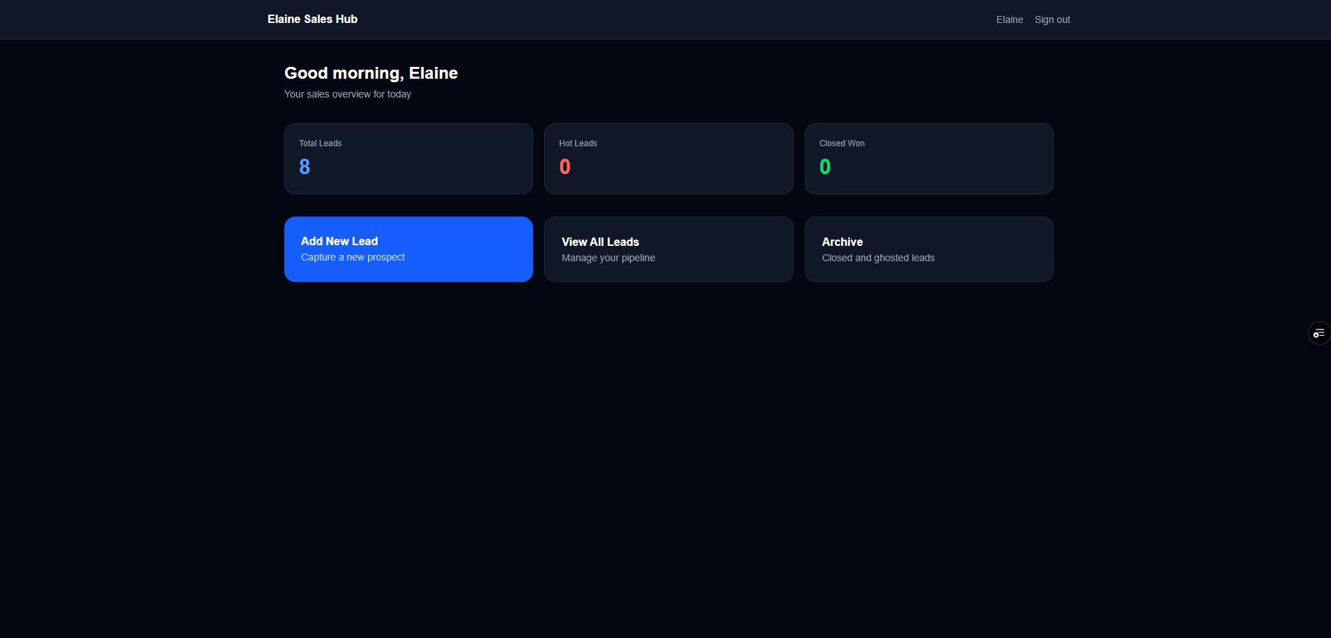 Custom CRM and lead tracking dashboard for an automotive sales executive in Malaysia